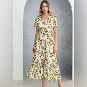 EUC Chicwish Orange Print Dress